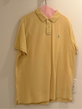 Ralph Lauren Pale Yellow Polo with Mint Logo